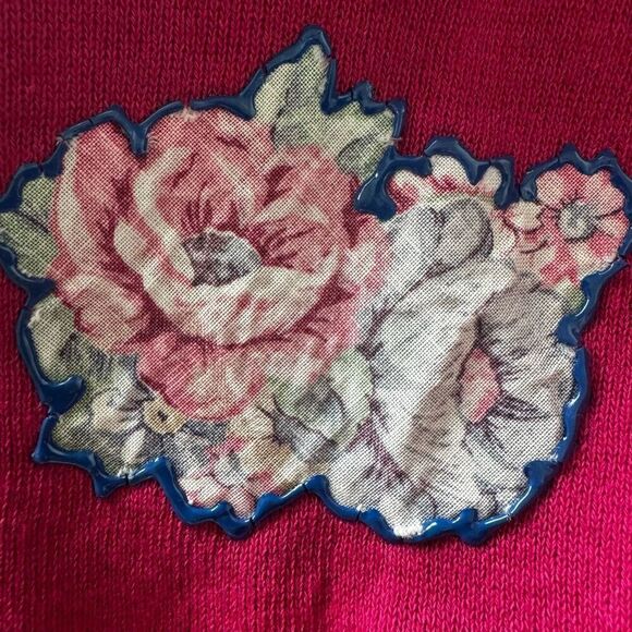 Vintage Lee Pink Puffy Paint Fabric Heart With Bow Sweatshirt - Picture 4 of 8